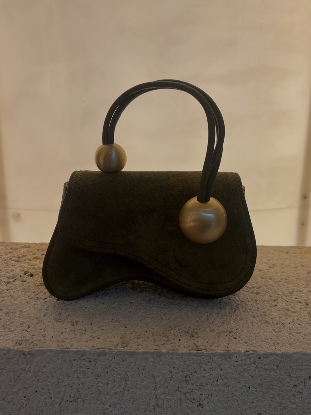 Kazia Nano Crossbody Suede Mini Top-Handle Bag - Picture 5 of 5